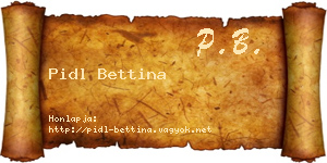 Pidl Bettina névjegykártya